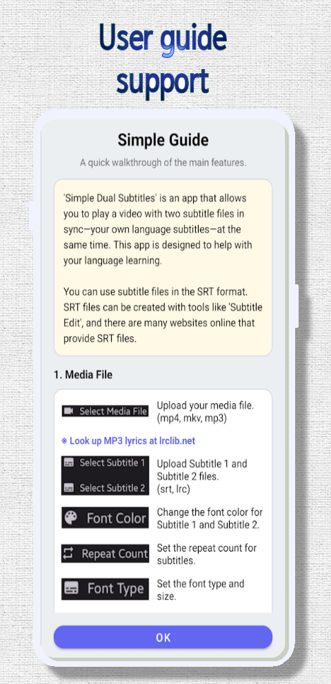 Dual Subtitle - Video Player screenshot 5